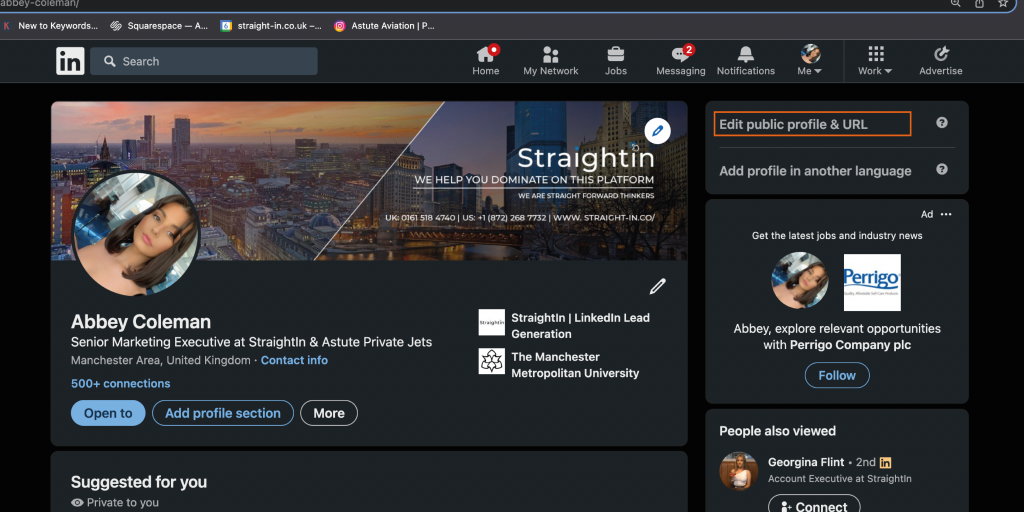 Edit LinkedIn URL
