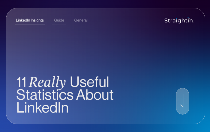 StarightIn banner image for 11 really useful stats about LinkedIn