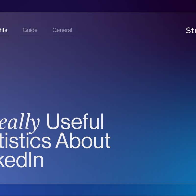 StarightIn banner image for 11 really useful stats about LinkedIn