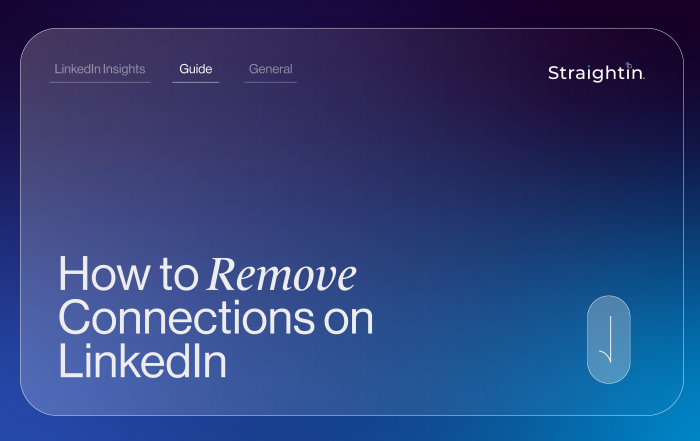 StarightIn banner image for How to remove connections on LinkedIn