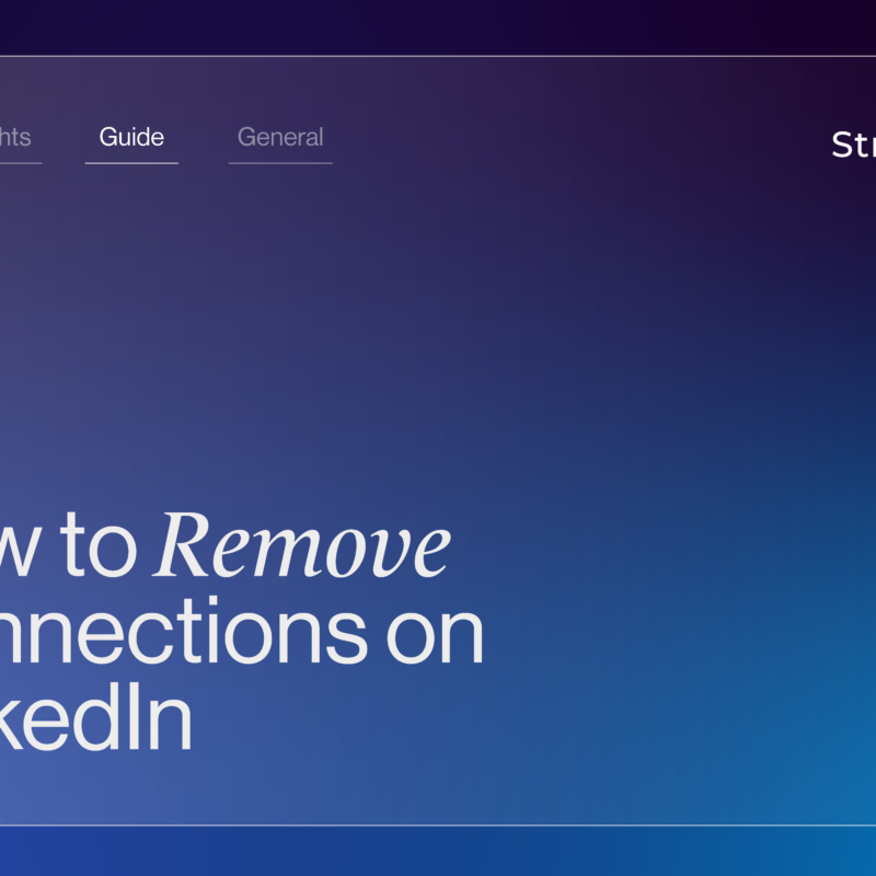 StarightIn banner image for How to remove connections on LinkedIn