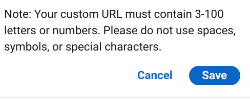 SS 10 Screenshot of LinkedIn URL settings
