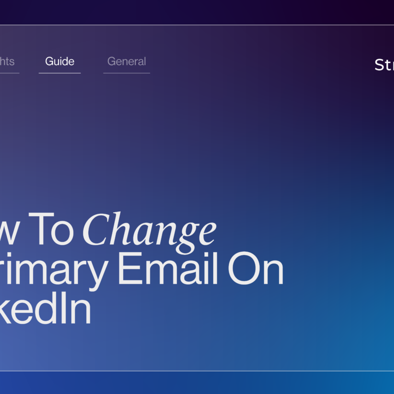 How To Change a Primary Email On LinkedIn StraightIn Graphic