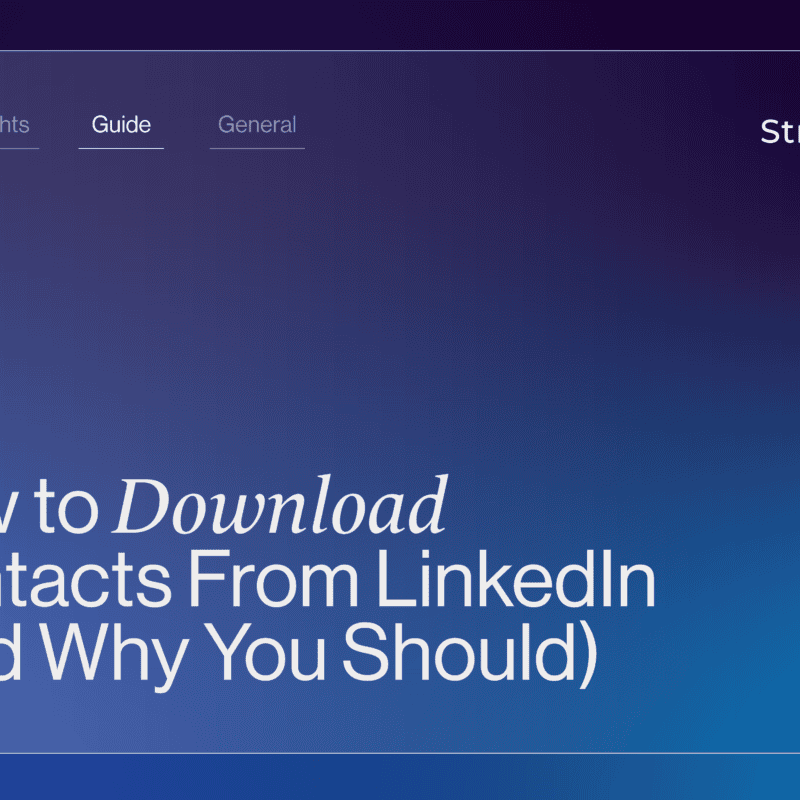 How to Download Contacts From LinkedIn (And Why You Should) | StraightIn Graphic