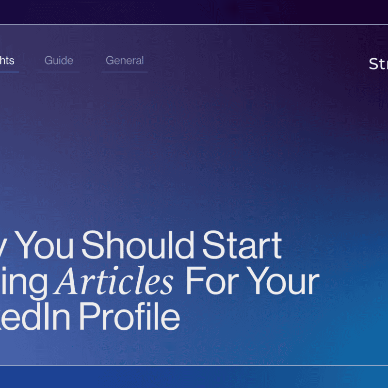 Why You Should Start Writing Articles For Your LinkedIn Profile | StraightIn Graphic