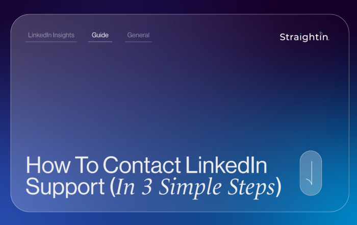 How To Contact LinkedIn Support (In 3 Simple Steps) | StraightIn Banner