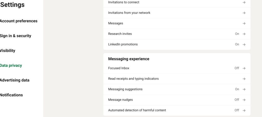 linkedin data privacy