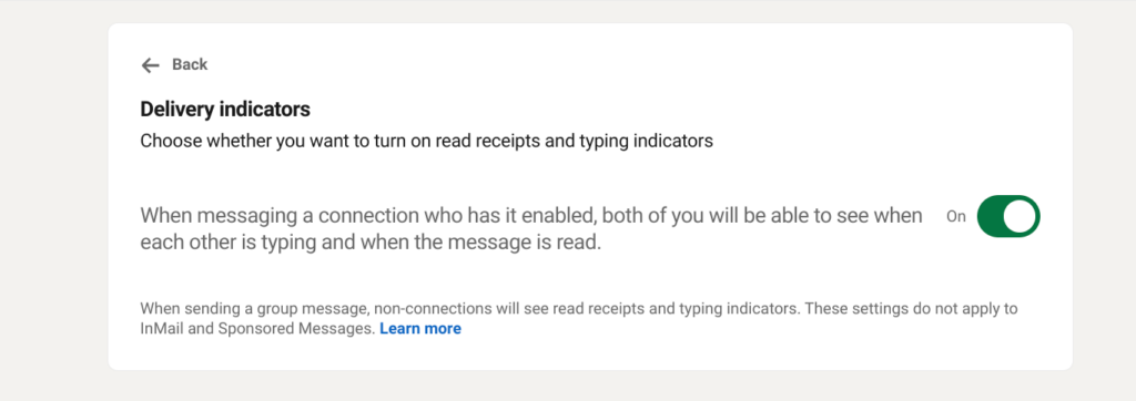 linkedin delivery indicators