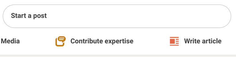starting linkedin post