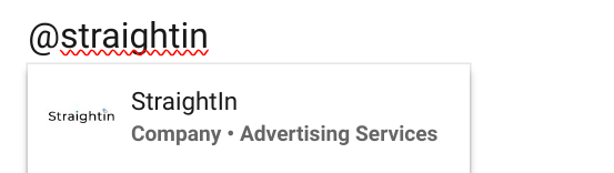 straightin tag linkedin post