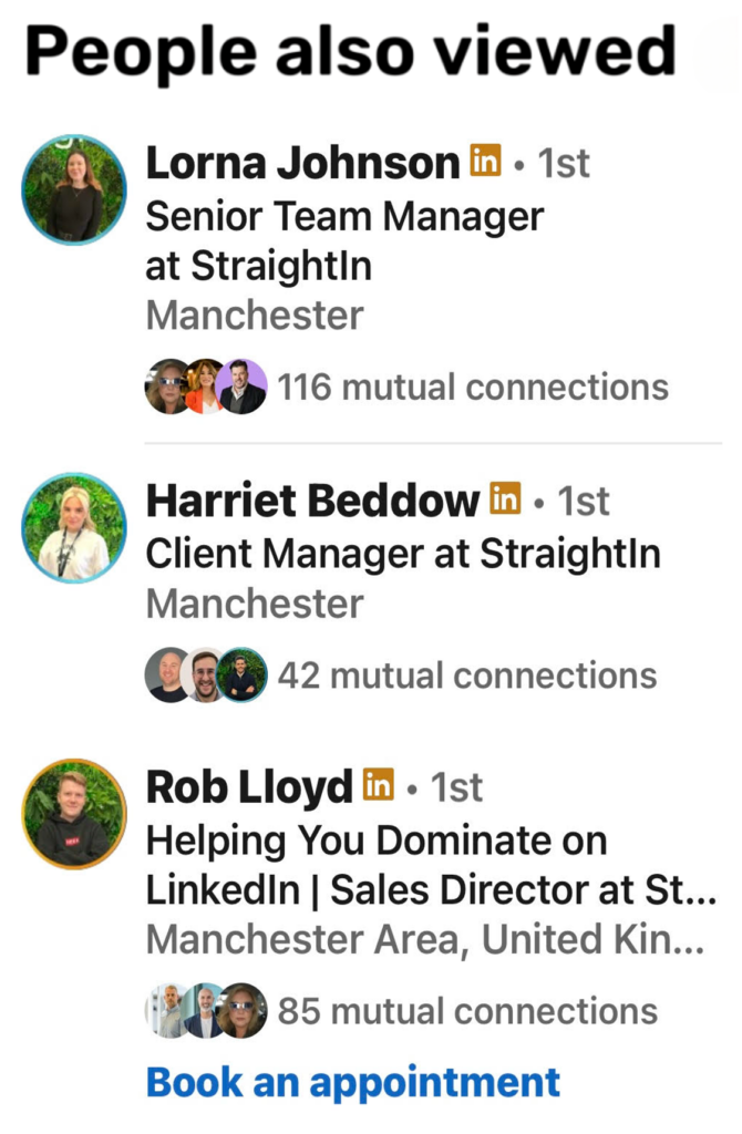 LinkedIn's People Also Viewed Feature