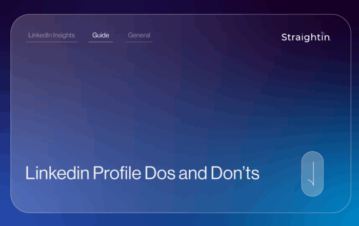 Linkedin Profile Dos and Don’ts | StraightIn