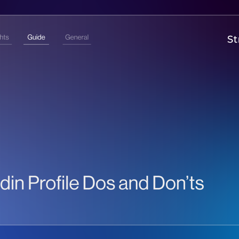 Linkedin Profile Dos and Don’ts | StraightIn