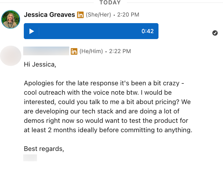 AI Voice by StraightIn Speakin LinkedIn Outreach