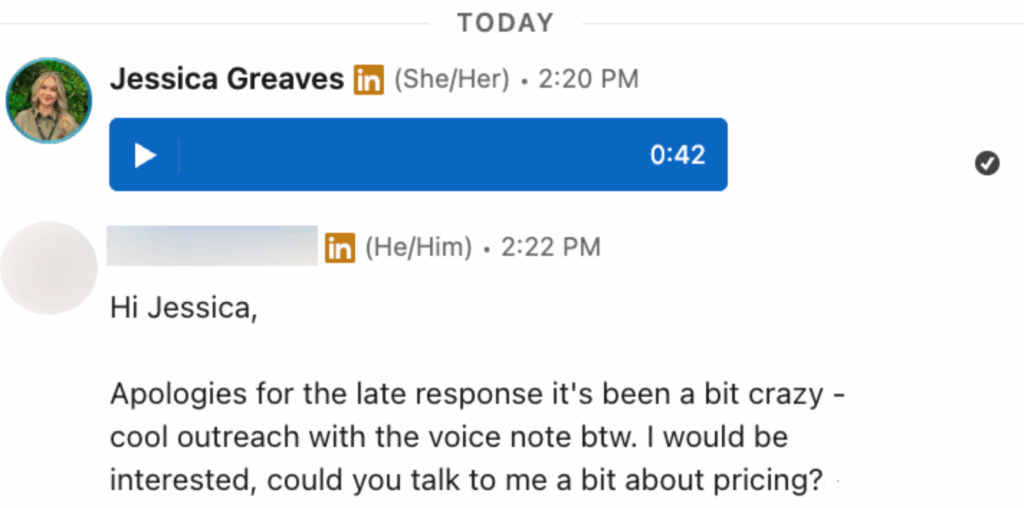 Voice AI LinkedIn Messaging