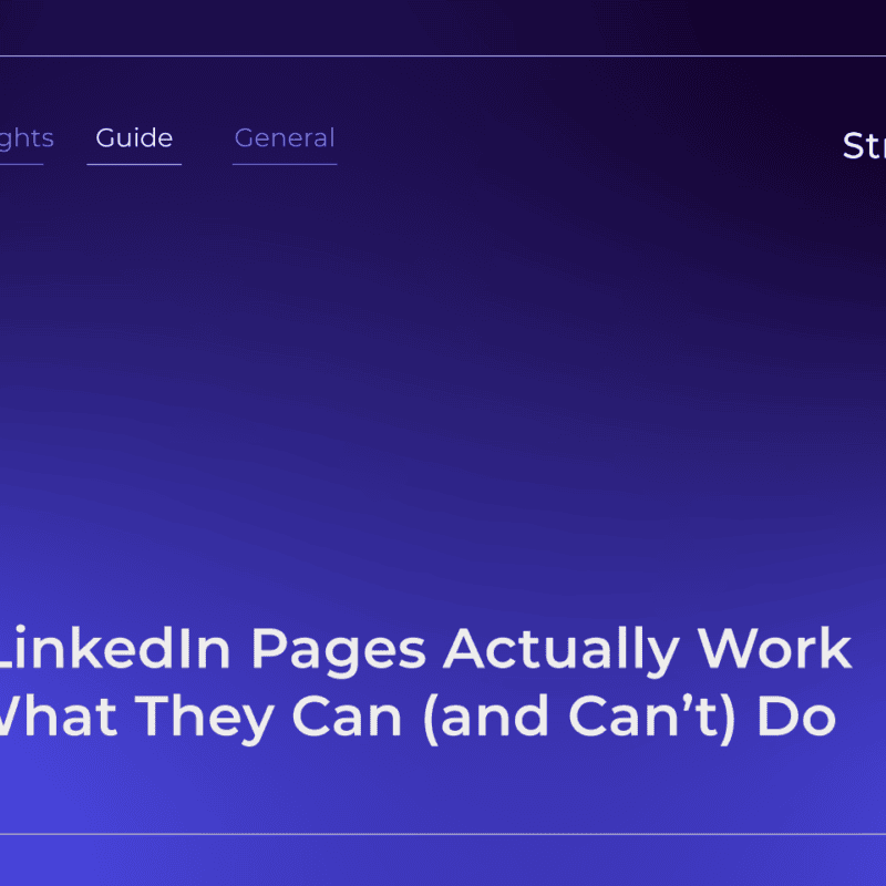 How LinkedIn Pages Actually Work and What They Can (and Can’t) Do | StraightIn