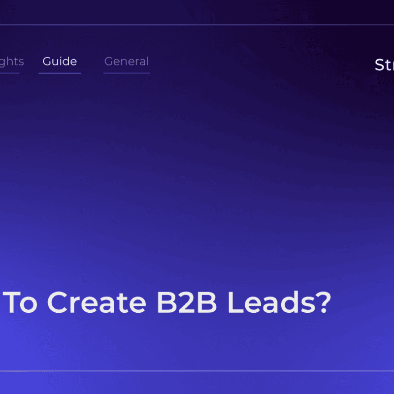 StraightIn How To Create B2B Leads?