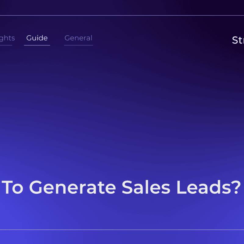 StraightIn How To Generate Sales Leads?