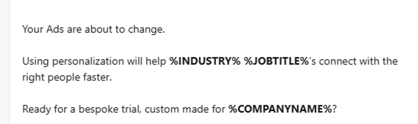 StraightIn Personalised LinkedIn Ads Description