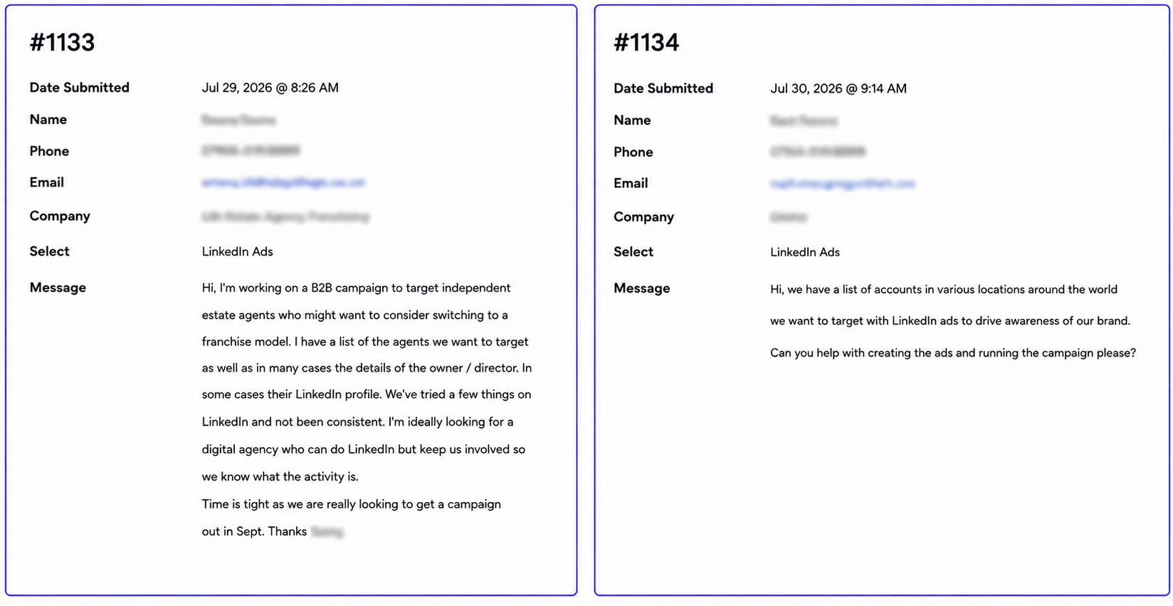 StraightIn Web Forms